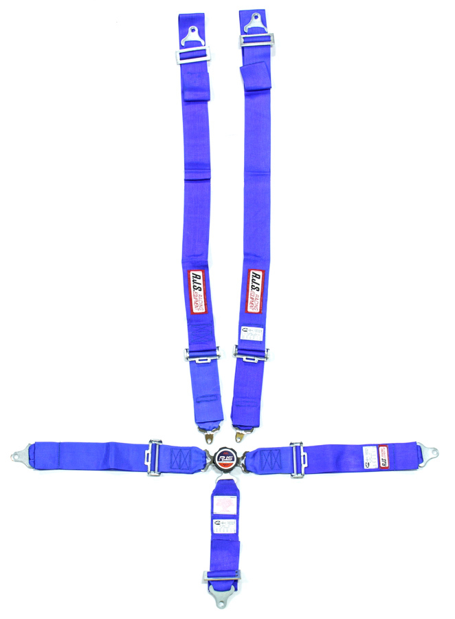 RJS, 5Point Harness System Quick Release Blue Individual Wrap 3in Sub Belt