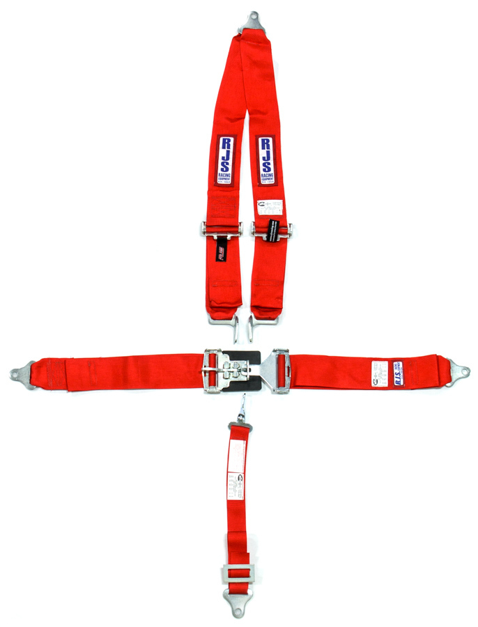 RJS, 5-Point Harness System Red Shoulder Mount 2in Sub Belt