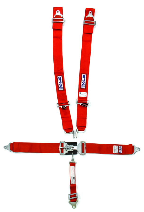 RJS, 5-Point Harness System Red Individual Bolt in Mount 2in Sub Belt