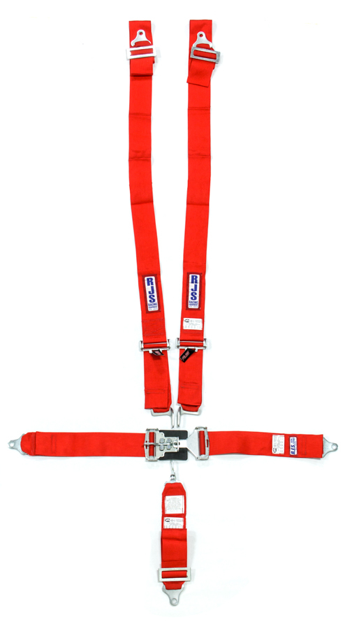 RJS, 5-Point Harness System Red Individual Wrap Mount 3in Sub Belt