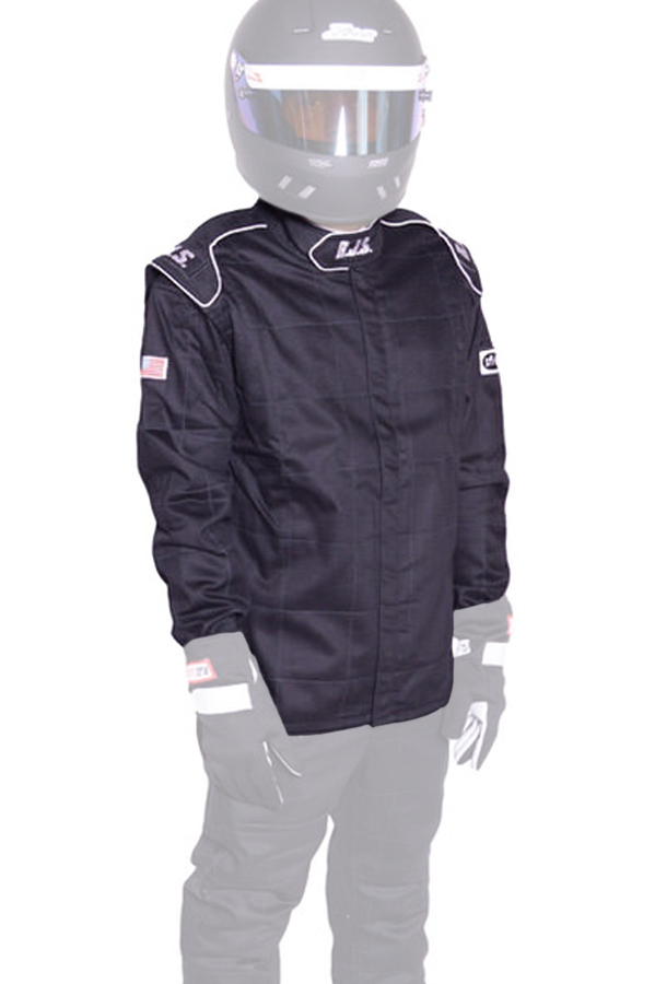 RJS, Racing Jacket Black Medium SFI-1 Fire Retardant Cotton