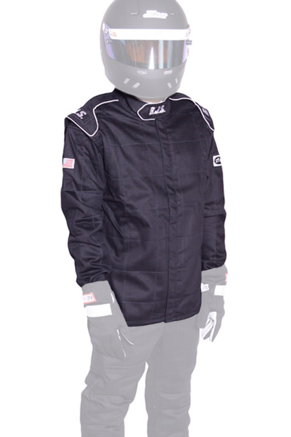RJS, Racing Jacket Black Large SFI-1 Fire Retardant Cotton