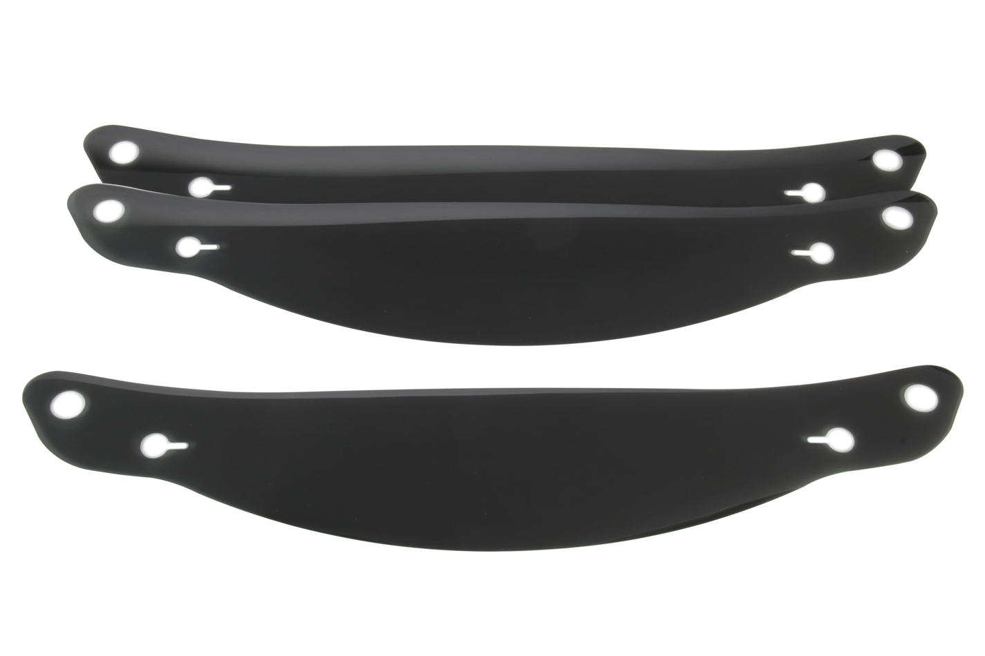 RACING OPTICS Helmet Shield Tear Off, Xstack, 4 mm Thick, 12-3/4" Center to Center, Straight, Plastic, Smoked, Arai GP6/SK-6