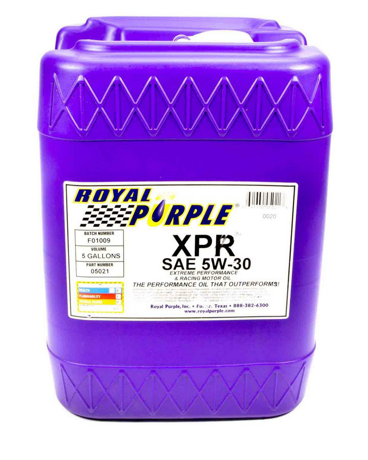 ROYAL PURPLE Motor Oil Extreme Performance Racing 5W30 Synthetic 5 gal Jug Each