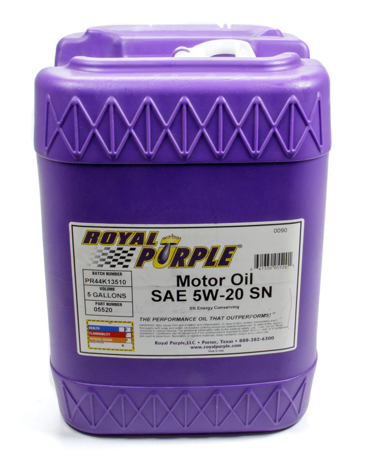 ROYAL PURPLE Motor Oil 5W20 Synthetic 5 gal Jug Each