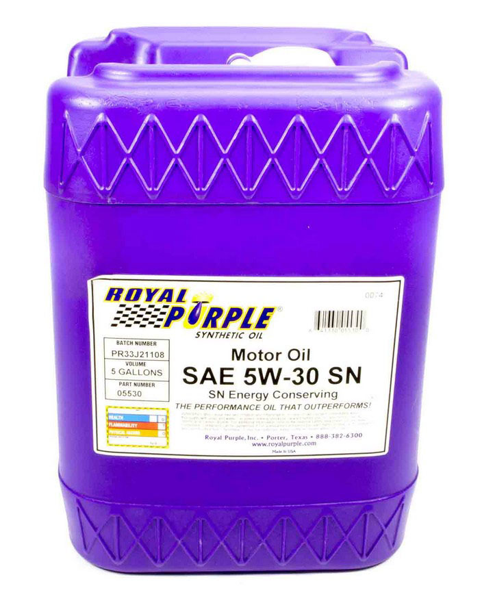 ROYAL PURPLE Motor Oil 5W30 Synthetic 5 gal Jug Each