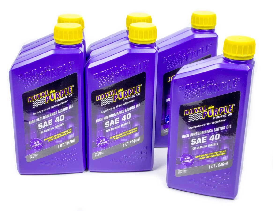 ROYAL PURPLE Motor Oil 40W Synthetic 1 qt Bottle Set of 6