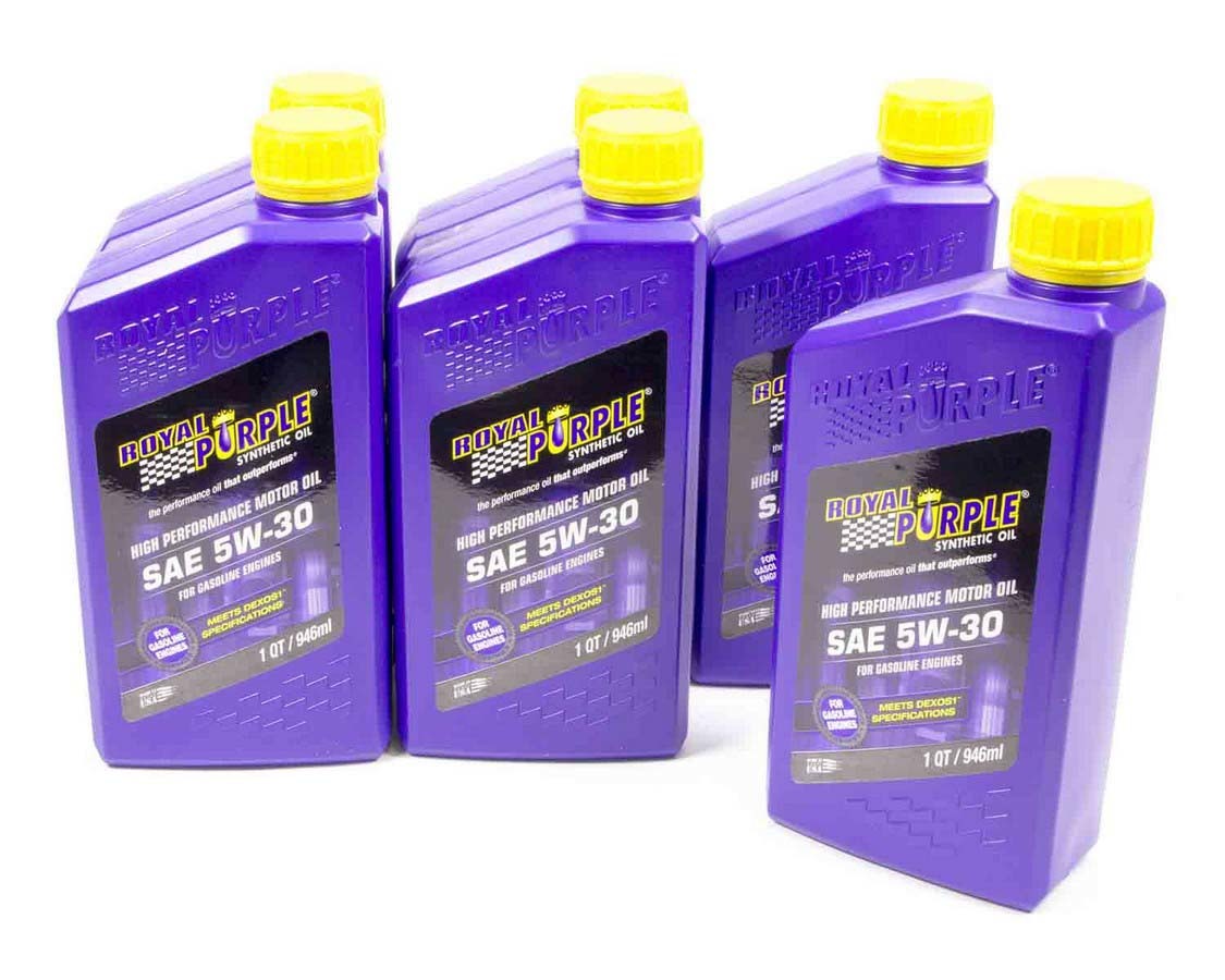 ROYAL PURPLE Motor Oil 5W30 Synthetic 1 qt Bottle Set of 6