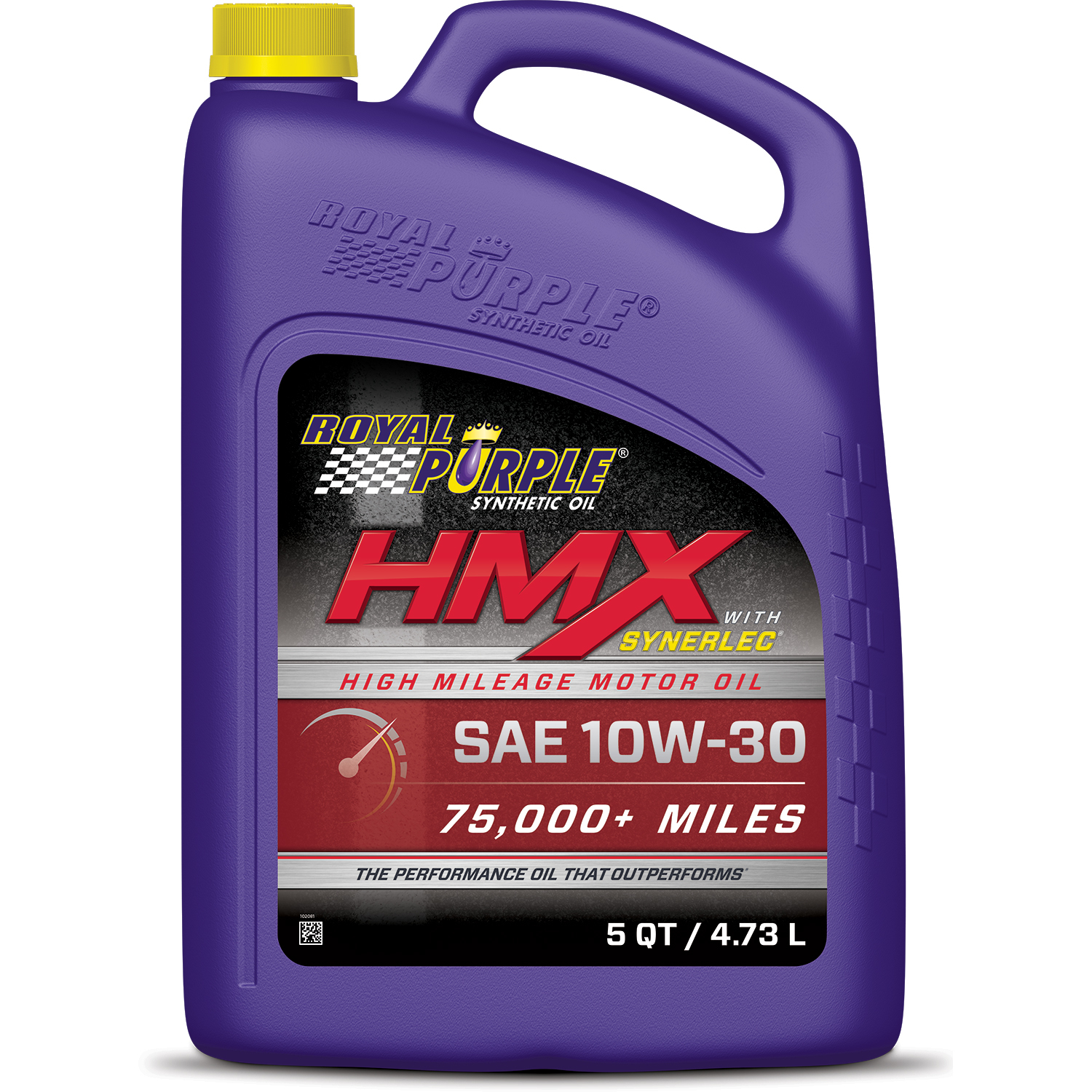 ROYAL PURPLE Motor Oil HMX High Mileage High Zinc 10W30 Synthetic 5 qt Jug Each