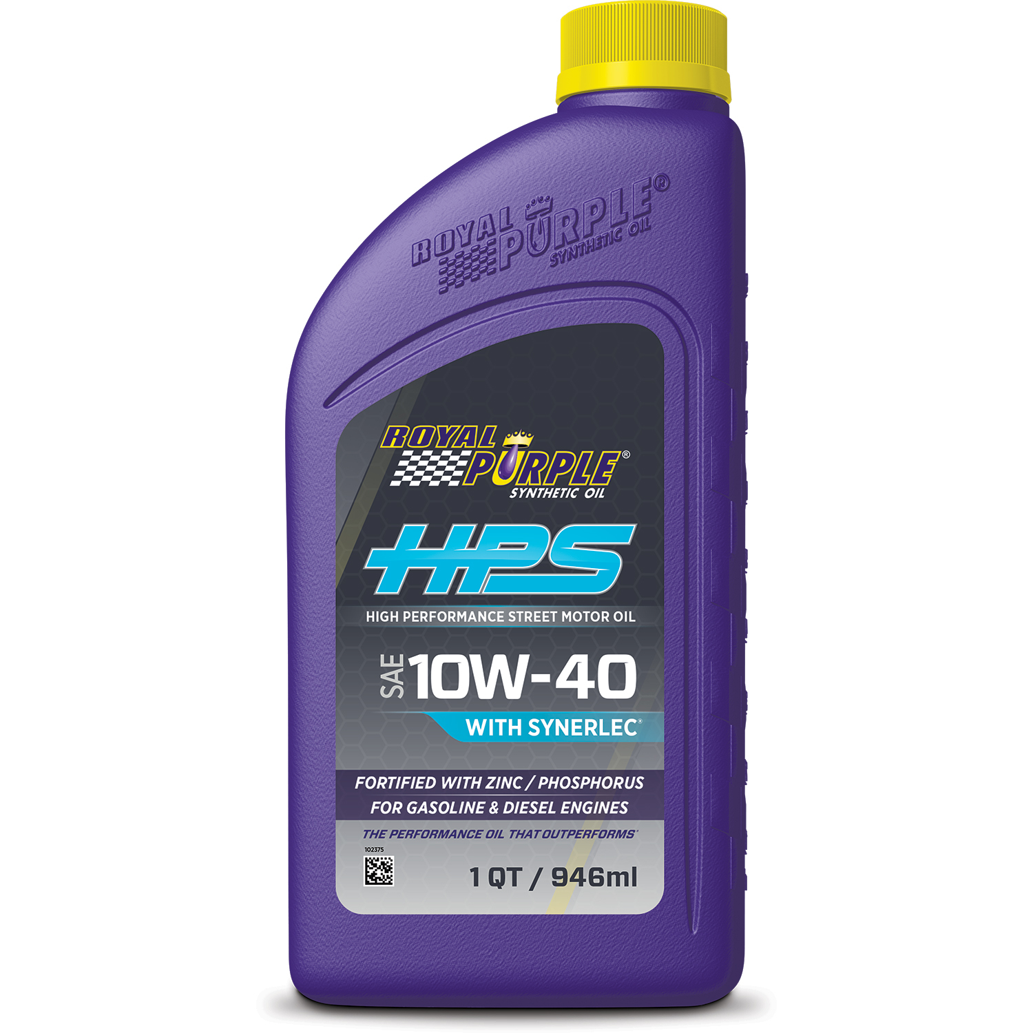 ROYAL PURPLE Motor Oil HPS High Performance Street High Zinc 10W40 Synthetic 1 q