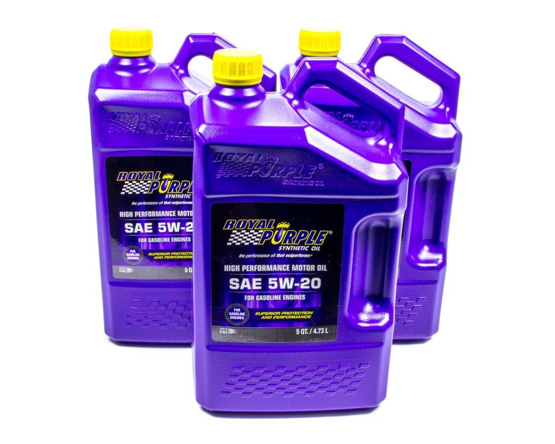 ROYAL PURPLE Motor Oil 5W20 Synthetic 5 qt Jug Set of 3