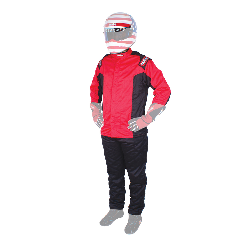 RACEQUIP Jacket Chevron-5 Driving SFI 3.2A/5 Double Layer Nomex Red Large Each