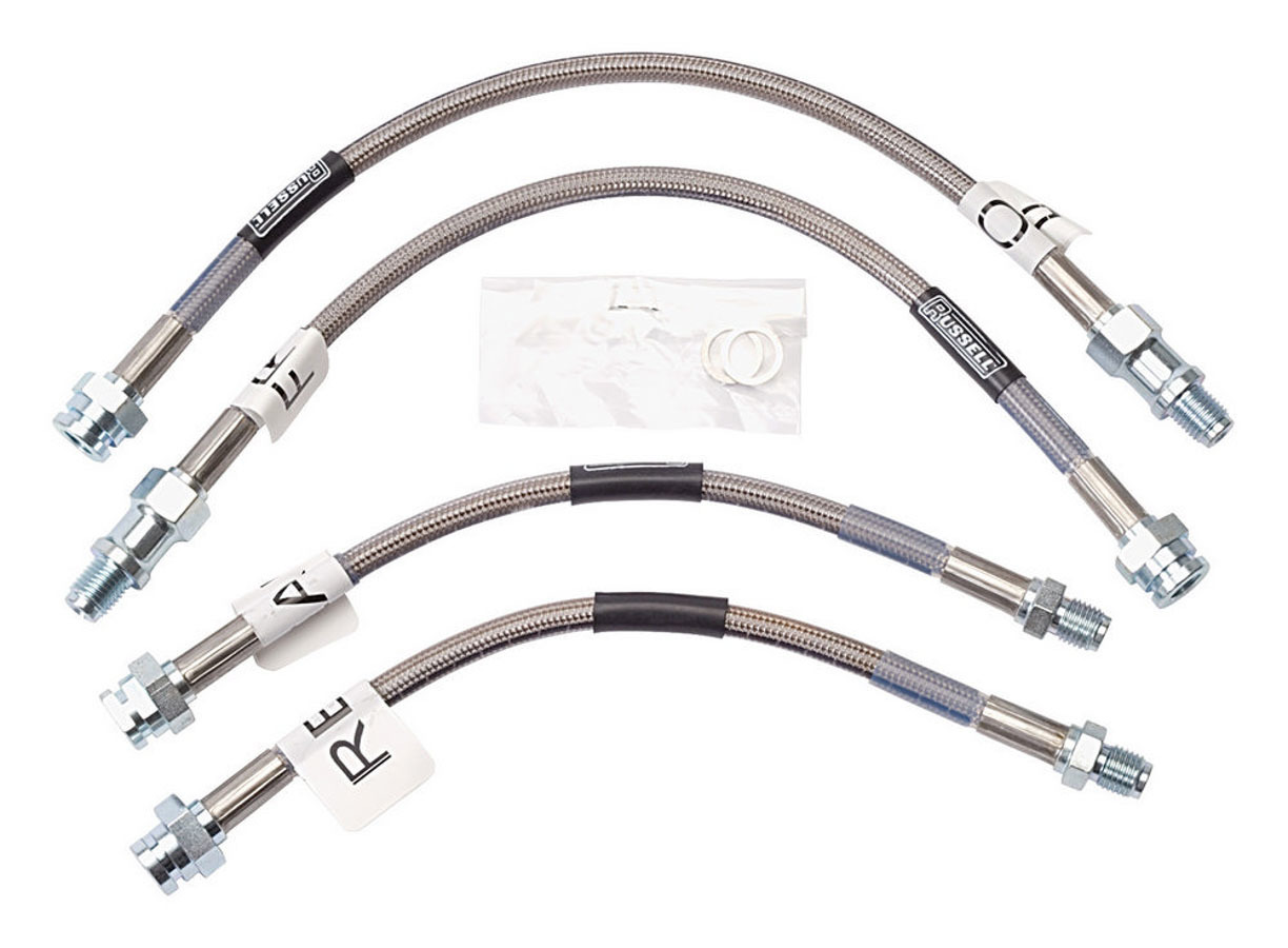 RUSSELL Stainless Steel Brake Line Kit 63-82 Corvette