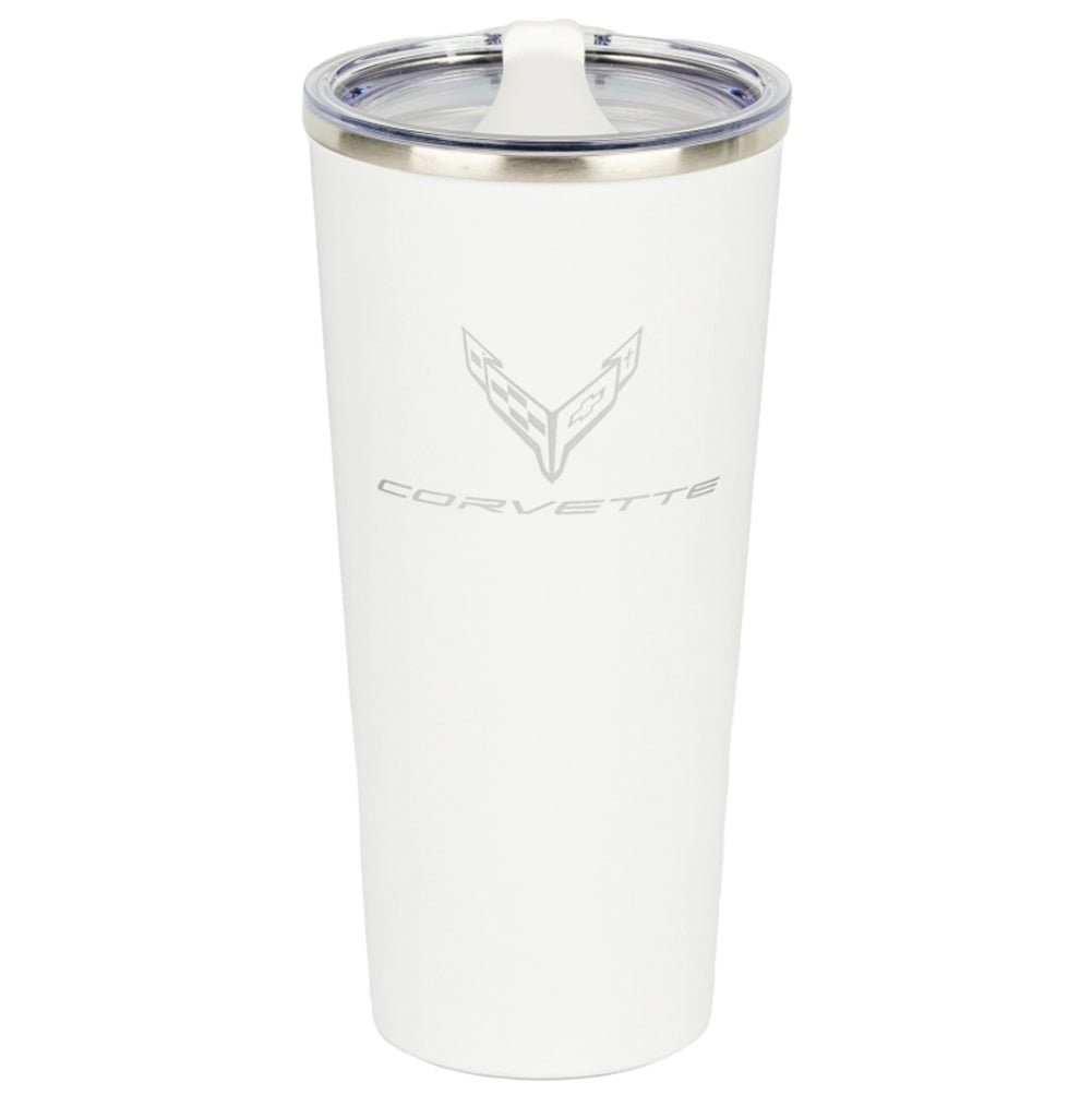 C8 Corvette Cooper Thermal Tumbler, White