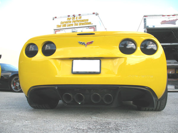 C6/Z06, C6 Grand Sport Corvette Custom Racing Fiberglass Rear Diffuser Stock/Aftermarket Exhausts