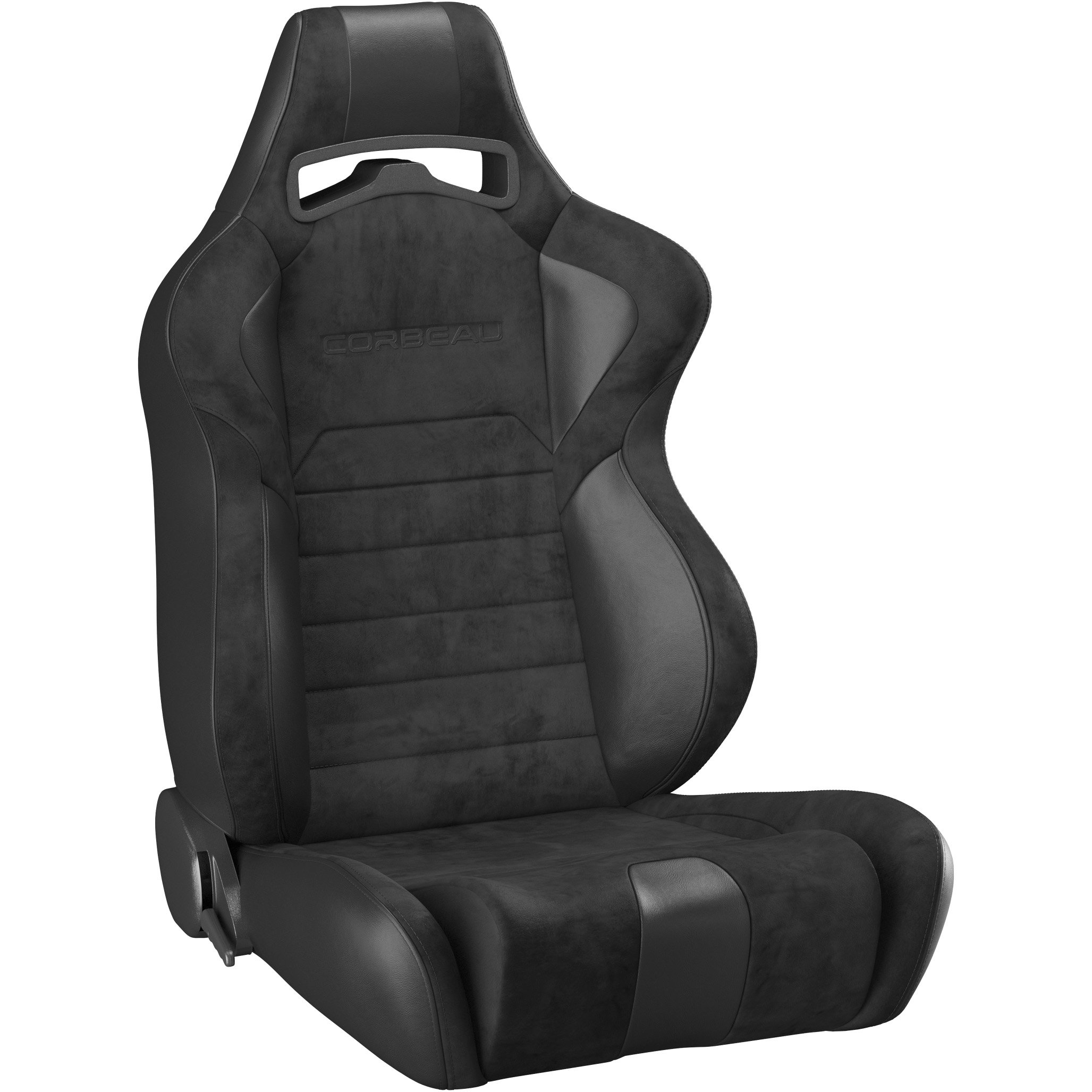 Corbeau LG1 Racing Seat, LG1 Black Vinyl/Black Microsuede , S25501PR