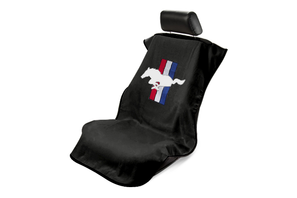 Seat Armour, Mustang Pony Black Seat Armour Seat Cover, Each, All-Years Ford Mustang