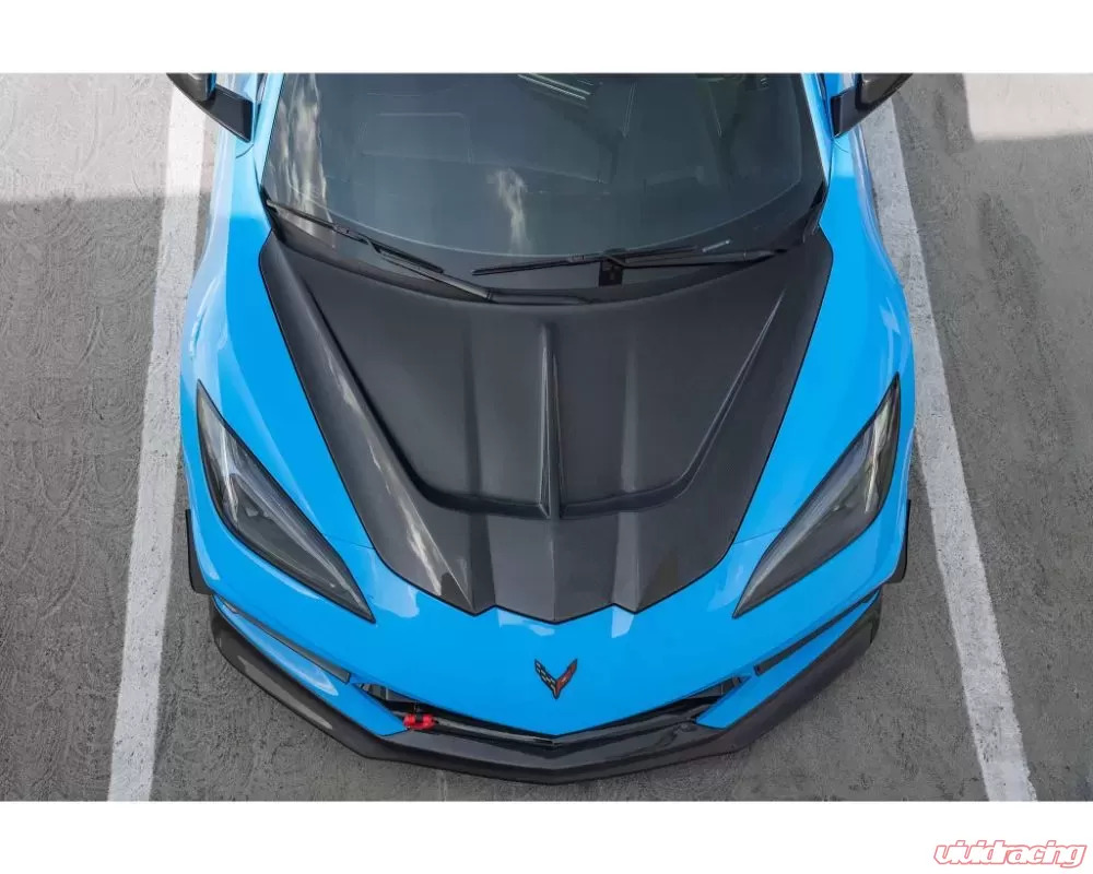 Street Hunter Carbon Fiber Hood w/ Carbon Fiber Vents Chevrolet C8 Corvette Stingray 2020-2024