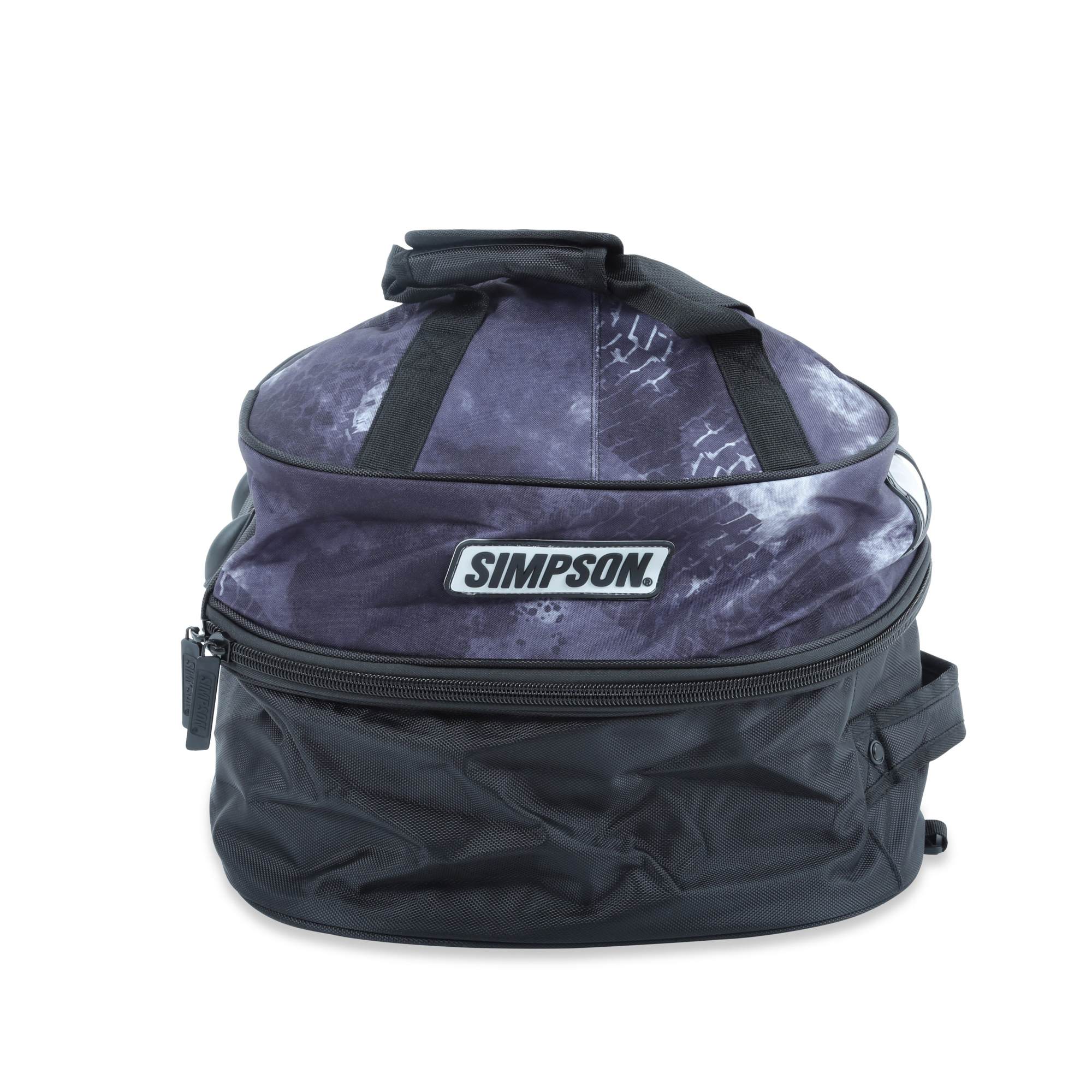 SIMPSON SAFETY Helmet Bag, Fleece Lined, Zipper Closure, Polyester, Black / Gray, Each