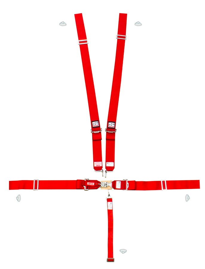 SIMPSON SAFETY Harness - Sport - 5 Point - Latch and Link - SFI 16.1 - Pull Down