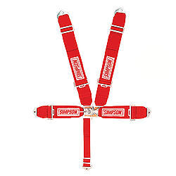 SIMPSON SAFETY Harness - 5 Point - Latch and Link - SFI 16.1 - Pull Up Adjust -