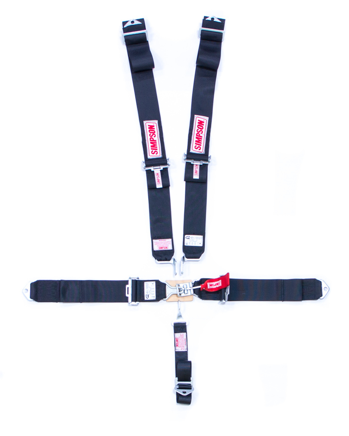 SIMPSON SAFETY Harness - 5 Point - Latch and Link - SFI 16.1 - Pull Down Adjust