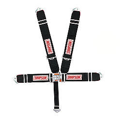 SIMPSON SAFETY Harness - 5 Point - Latch and Link - SFI 16.1 - Pull Down Adjust