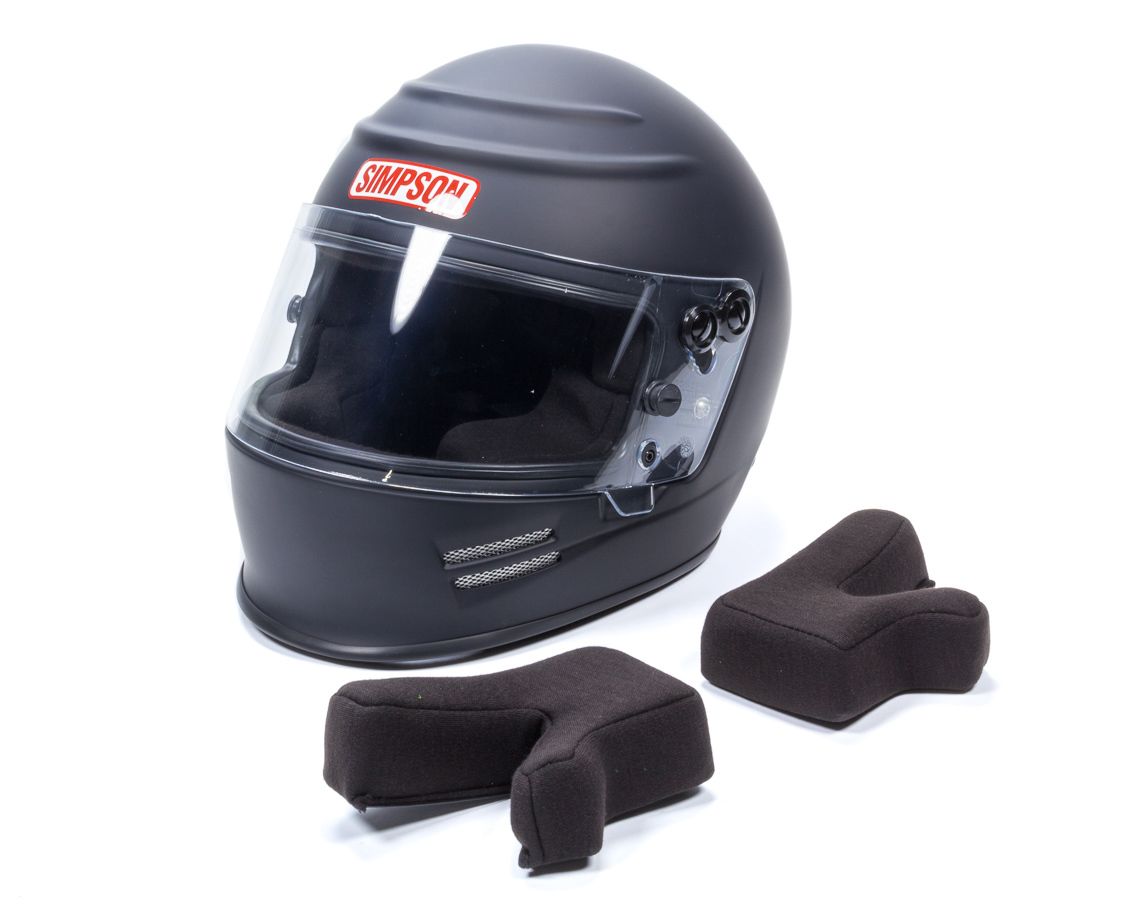 SIMPSON SAFETY Helmet, Voyager 2, Snell SA2015, Head and Neck Support Ready, Flat Black, Medium, Each