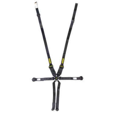 SCHROTH Racing Harness Profi II, 6 Point, Camlock, FIA Approved, Pull Down Adjust, Snap/Wrap, Individual, Black