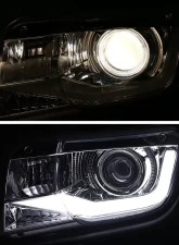 Spec-D LED Bar Projector Headlights (Chrome Housing/Clear Lens) Chevrolet Camaro 2010-2013