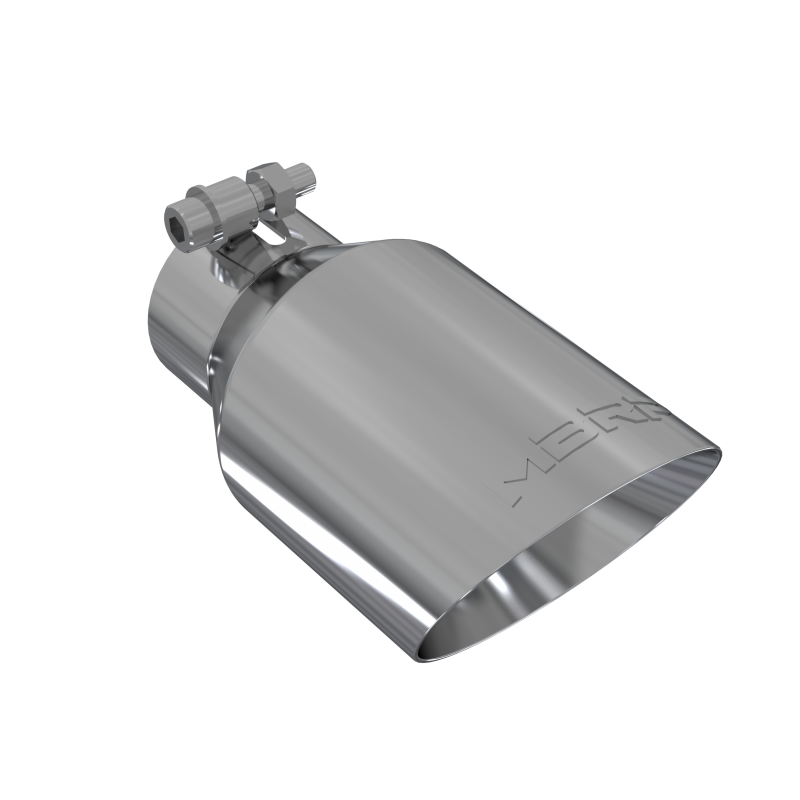 Exhaust Tip 4 in OD Dual Wall Angled Fits Aluminized Steel 2 1/2 in Systems MBRP