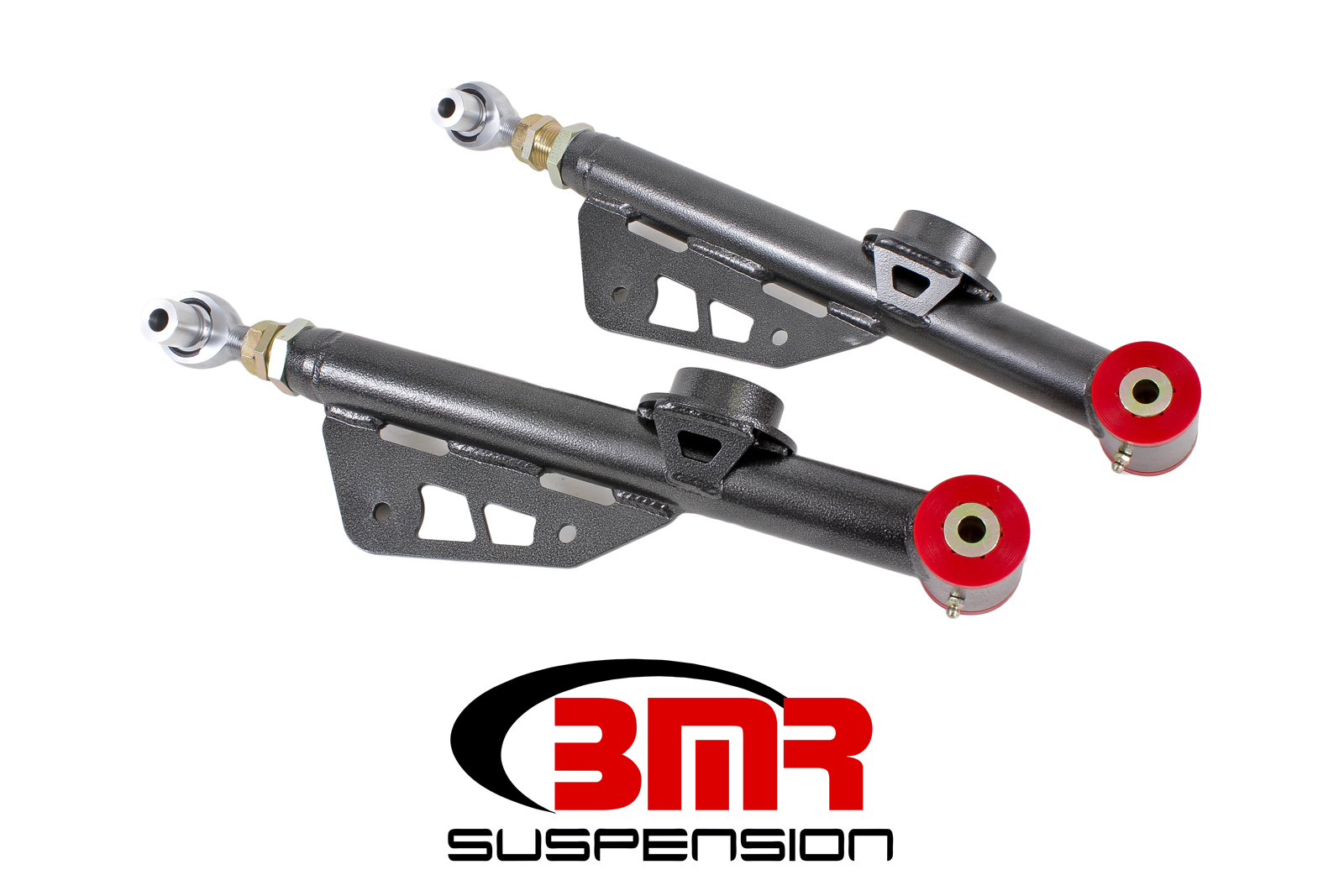 Lower Control Arms, DOM, On-car Adj, Poly/rod End, Fits all New Edge Mustangs (1999-2004), BMR Suspension - TCA055H
