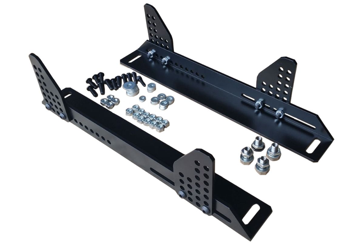 C5 / C6 / C7 Corvette Racing Seat Mounting Rails Black Anodized Finish