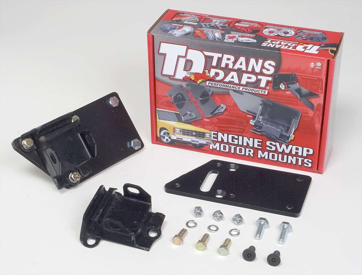 Trans-Dapt Bolt-On Motor Mount - LS-Series Engines to GM 3-Bolt - 1 in Offset