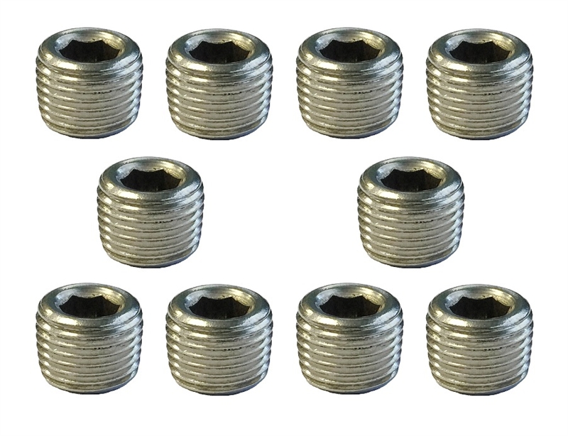 Torque Solution Stainless Steel 1/8" NPT Plug: Universal 10 Pack