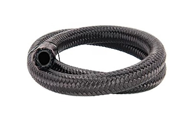 Torque Solution Nylon Braided Rubber Hose: -6AN 5ft (0.34" ID)