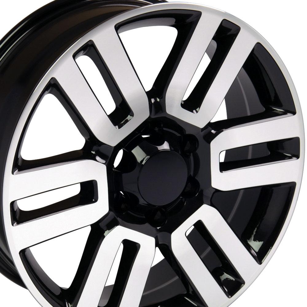 20" Replica Wheel fits Toyota 4Runner,  TY10 Black Machined 20x7