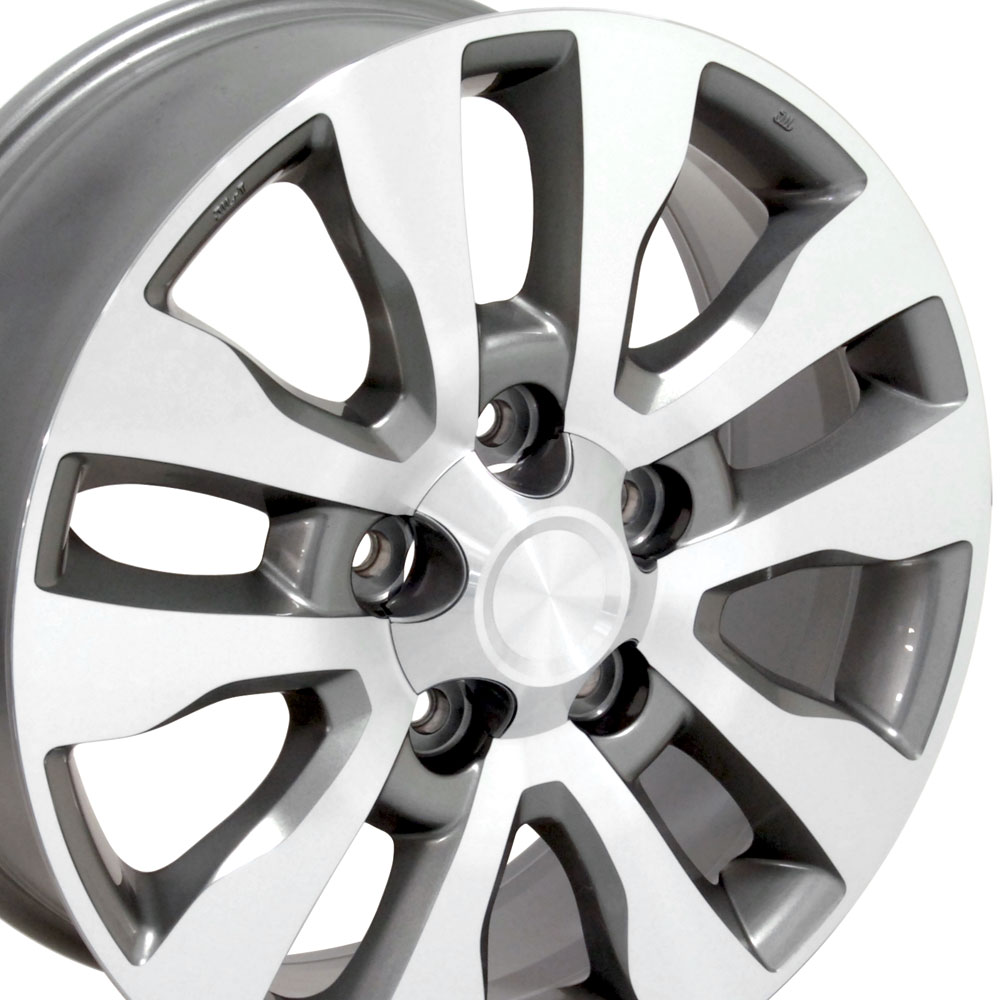 20" Replica Wheel fits Toyota Tundra,  TY11 Silver Machined 20x8