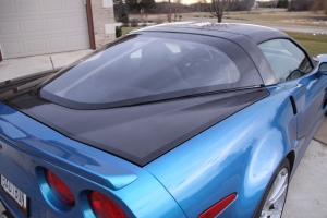 C6 Corvette all Models except Convertible, SHOW Carbon Fiber Decklid With Lexan Window
