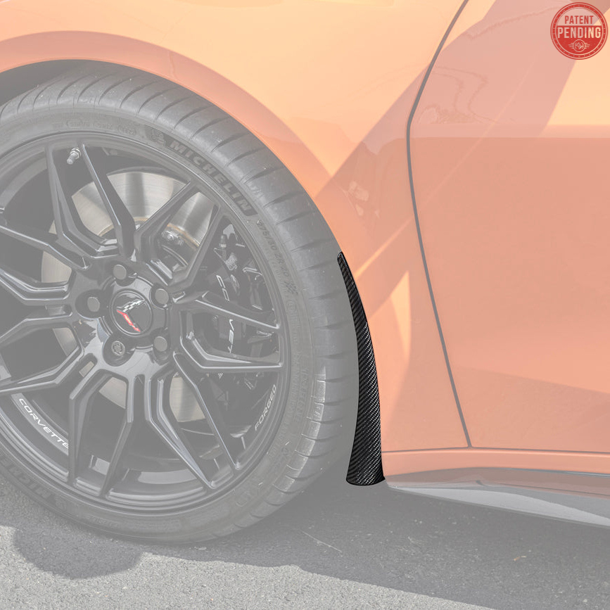 EOS C8 Corvette Z06 / E-Ray XL Extended Front Splash Guard - Carbon Fiber