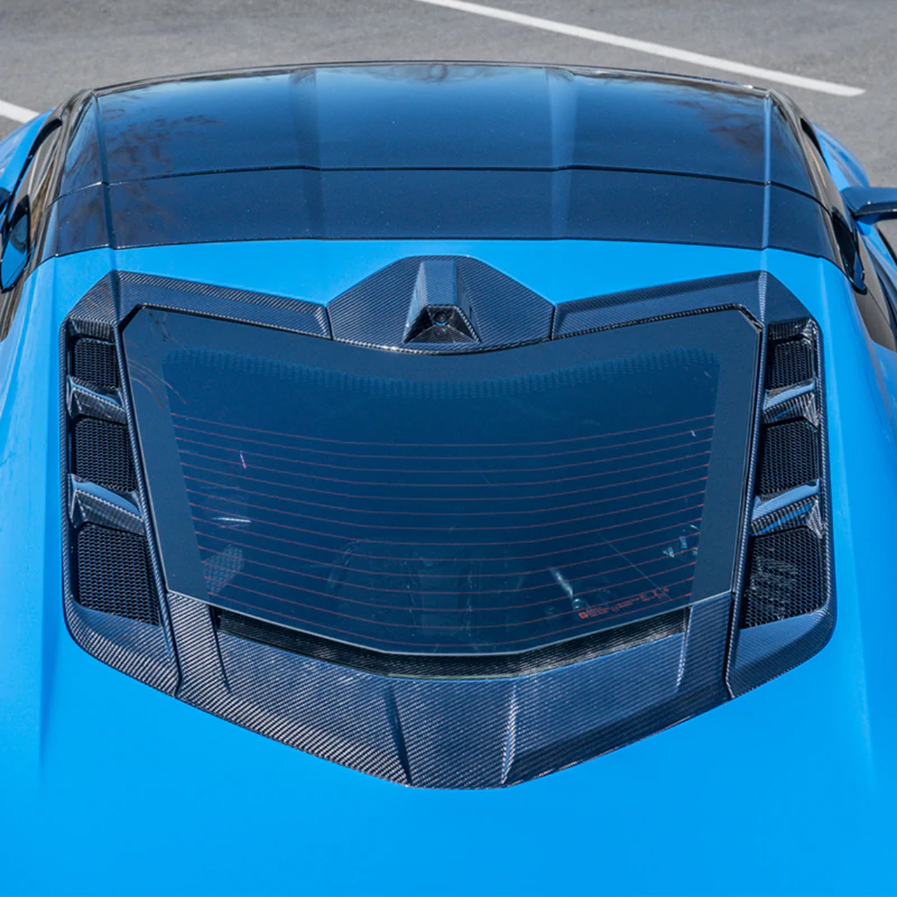 20-23+ C8 Corvette Coupe Carbon Fiber Rear Decklid Camera Cover EOS