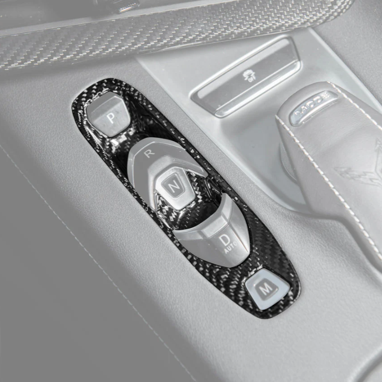 20-26+ C8 Corvette Carbon Fiber Gear Shift Trim Overlay - EOS