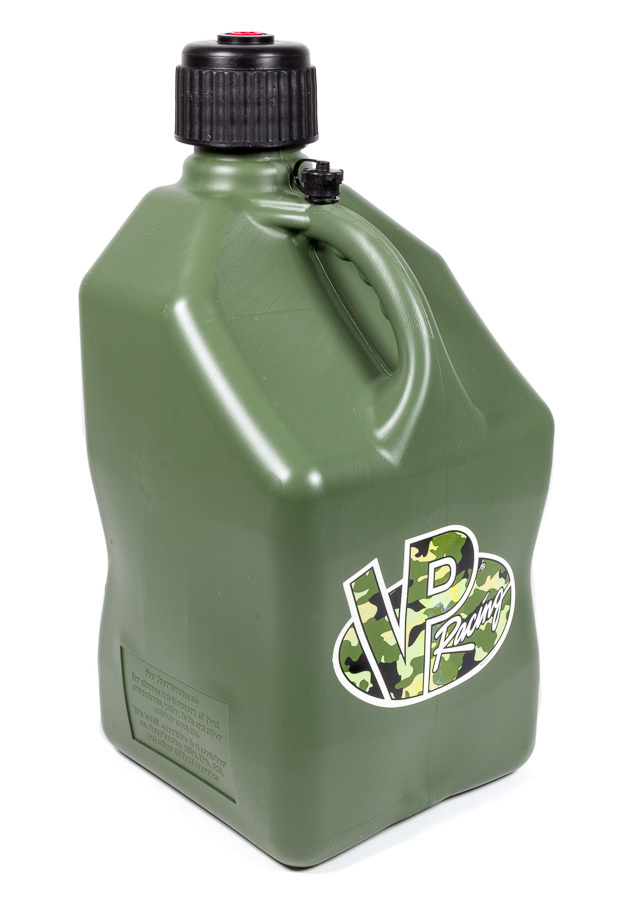 VP FUEL CONTAINERS Utility Jug, 5 gal, 10-1/2 x 10-1/2 x 21" Tall, O-Ring Seal Cap, Screw-On, Vent, Square, Plastic, Green, Each