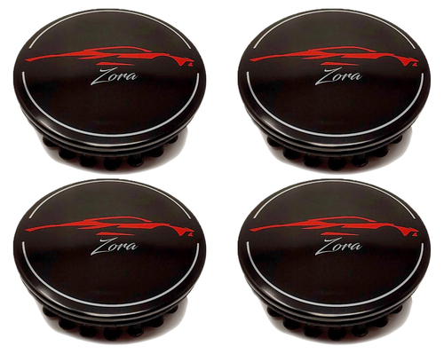 20-22+ C8 Corvette "Zora" Edition Black Center Cap Kit (Includes 4)