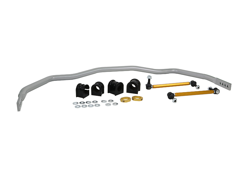 Whiteline Sway Bar, Heavy Duty, 4 Point Adjustable, Front, 33 mm Dia. Endlinks Included, Steel, Silver Powder Coat, Ford