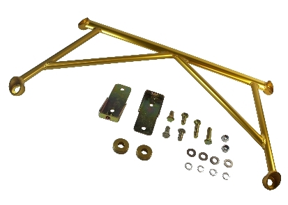 Whiteline Chassis Brace, Front, Control Arm to Sway Bar, 4 Point, Hardware Included, Steel, Gold Powder Coat, Ford Musta