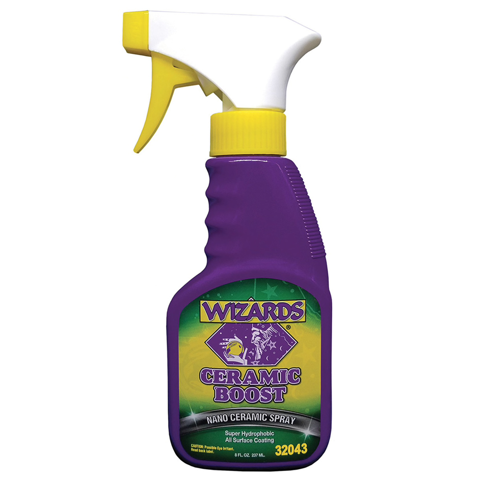 WIZARD PRODUCTS Spray Wax, Ceramic Boost, 8 oz Spray Bottle, Each