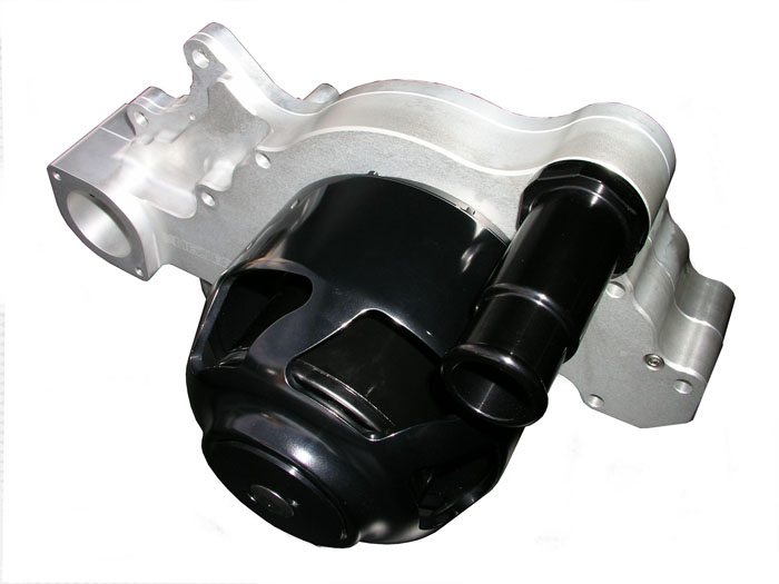 Meziere Electric Water Pump, High Flow Idler Style, 2010+ Camaro SS w/ L99, 55gpm, Natural Finish