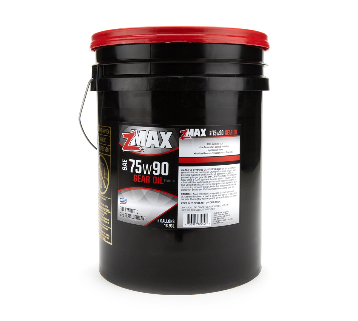 ZMAX Gear Oil 75W90 Limited Slip Additive Synthetic 5 gal Bucket Each