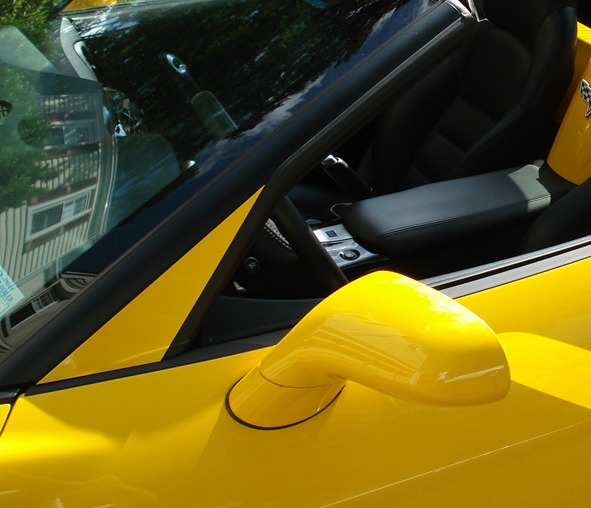 C6 Corvette Aluminum Body Color Painted A-Pillar Trim